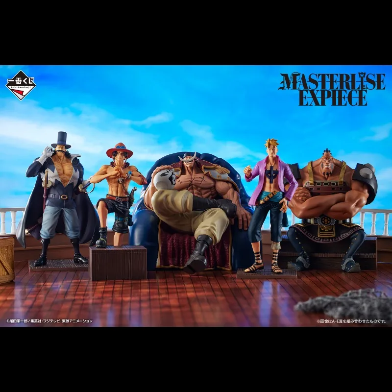 In Stock Bandai ONE PIECE Whitebeard Pirates Ichiban KUJI Newgate Marco Ace Jozu Vista Anime Figure PVC Boxed Model Dolls Toy