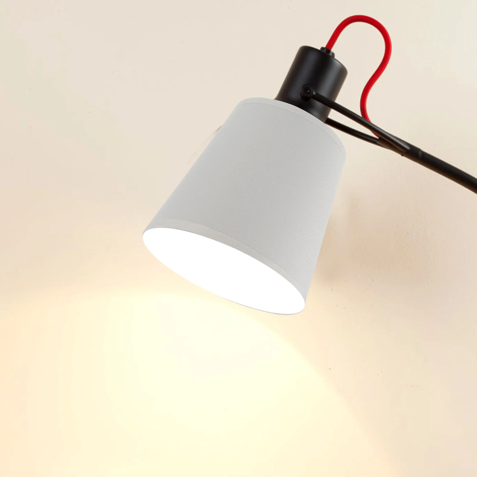 

Light Bulb Clip Shade Accessories Office Lamp Decorative Metal Modern Replacement Desk Black