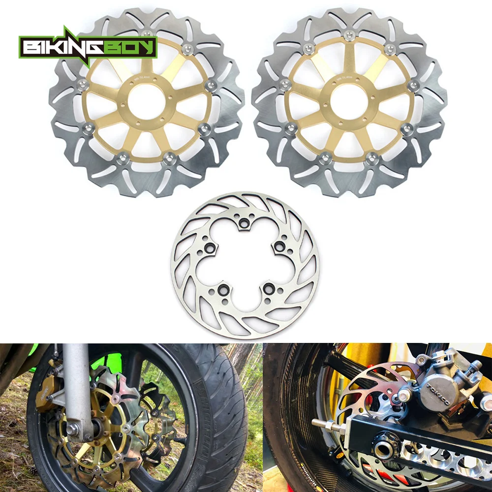 BIKINGBOY For Honda CB600F Hornet 00 01 02 03 04 05 06 CB 600 S F2 2000-2004 Front Rear Brake Discs Disks Rotors Full Set 3pc