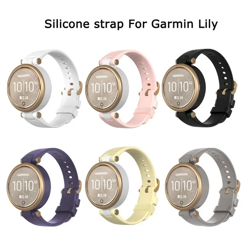 For Garmin Lily Watchband Original Watch Replacement Soft Silicone Sport Band Wristbands Straps for Bracelet Accessories Correa