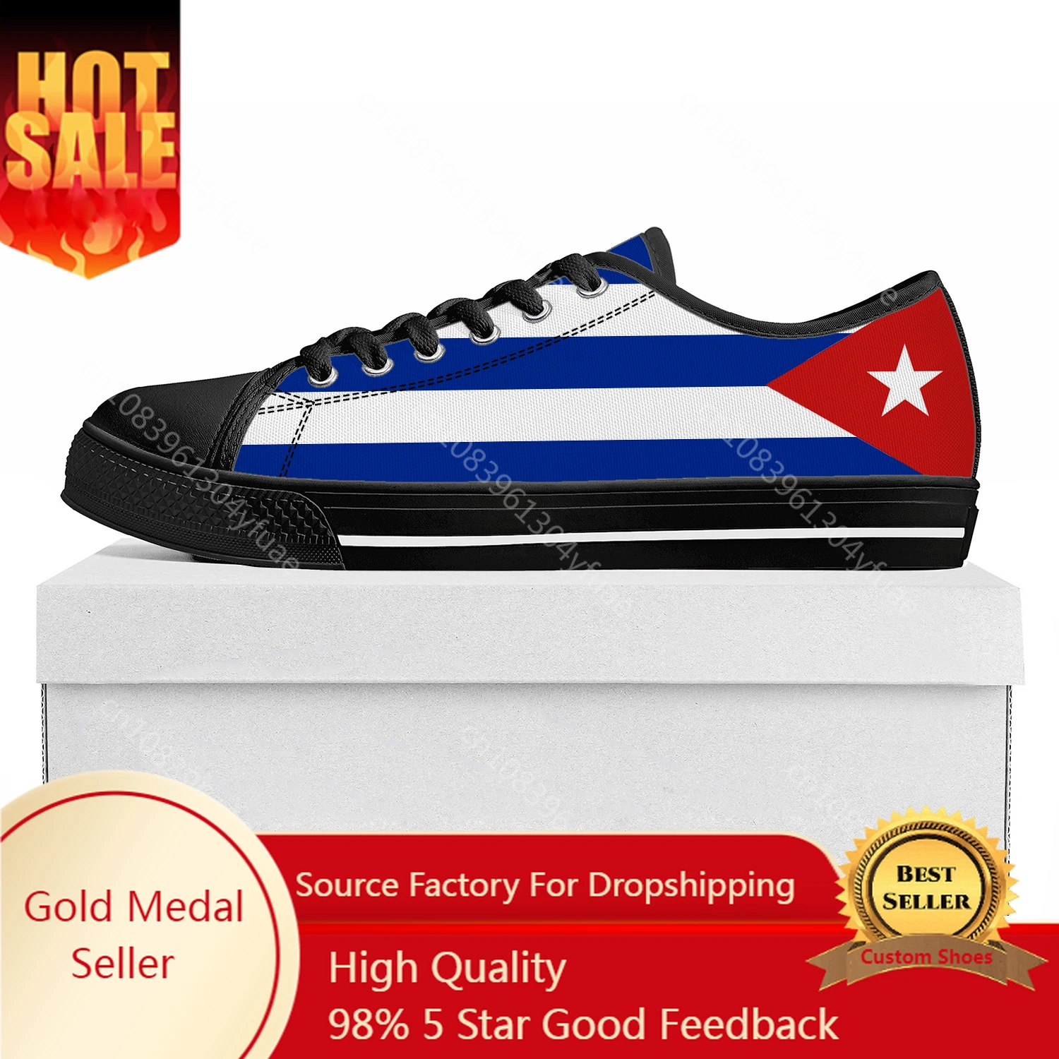 

Cuban Flag Low Top High Quality Sneakers Mens Womens Teenager Canvas Sneaker Cuba Prode Casual Couple Shoes Custom Shoe