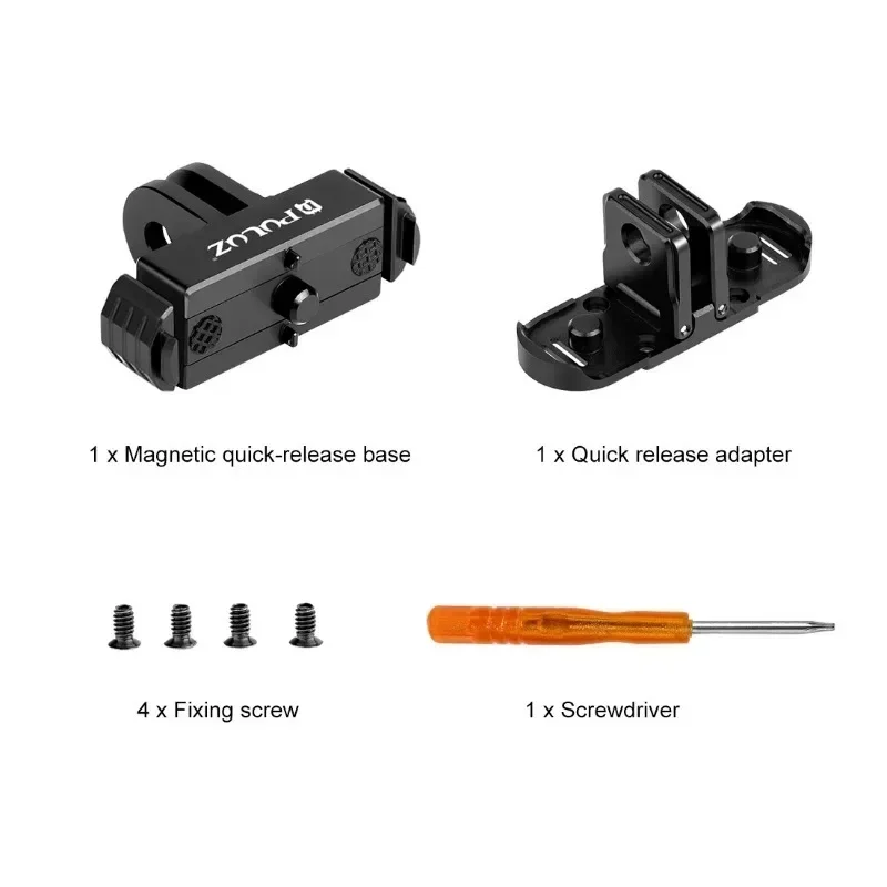 Aluminum Quick Release Magnetic Folding Finger Base Mount for GoPro HERO12 11 10 9 Black/ 11 Black mini/ Max Accessories view 6