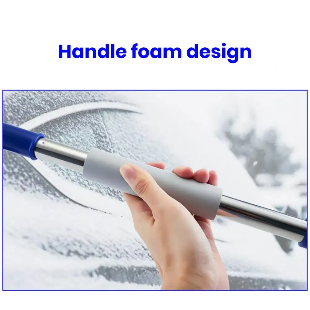 Auto Window Snow Brush Durable Car Snow Shovel Premium Car Snow Brush Ice Scraper Durable Aluminum Alloy Handle Eva Sponge Grip