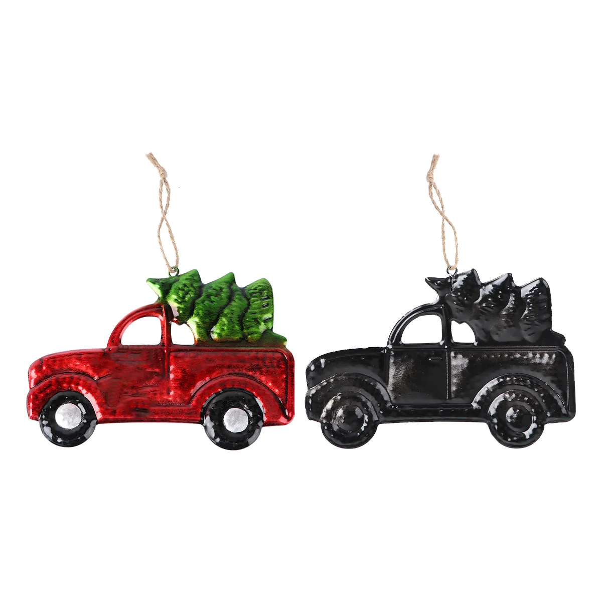 

Christmas Ornaments outside Toys Creative Pendant Decor Small Car Hanging Adornment Pickup Trucks Tree Glass Baby Decoration