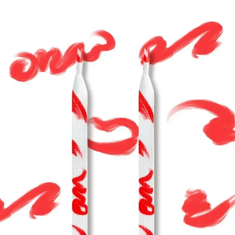 

New Trend Flat Shoelaces for Sneakers Casual Canvas Tennis Shoe Laces Hand Drawn Graffiti Macaron Colorful Shoelace for AF1