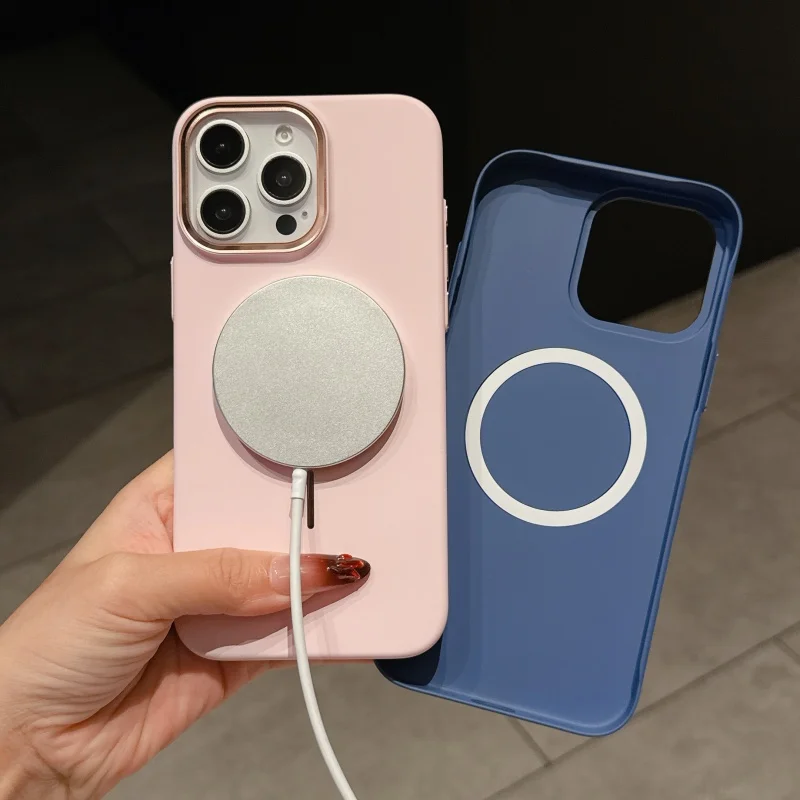 

Magnetic Ultra Thin Liquid Matte PC Case For iPhone 16 Plus 15 14 13 12 Pro Max For Magsafe Wireless Charging Rugged Armor Cover