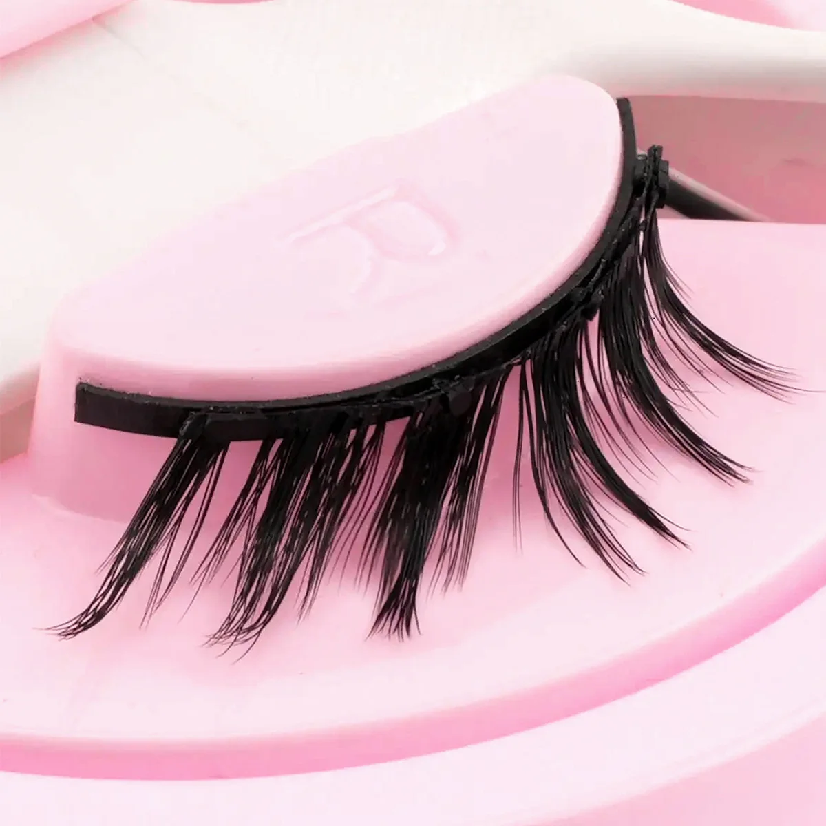 Ciglia magnetiche riutilizzabili 1 paio di ciglia magnetiche finte visone set con pinzette trucco lungo naturale per estensione ciglia finte