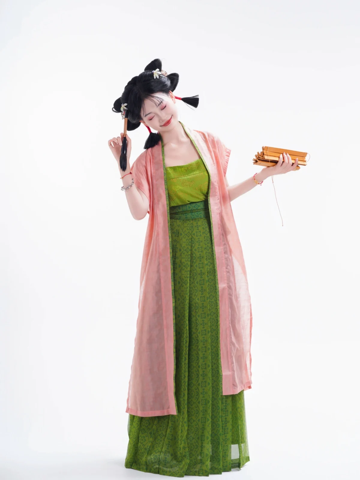 

Original Design Long Tank Top And Skirt Set in Lyocell with Embroidered Print in Song Dynas Sle by South Mountain Flavor