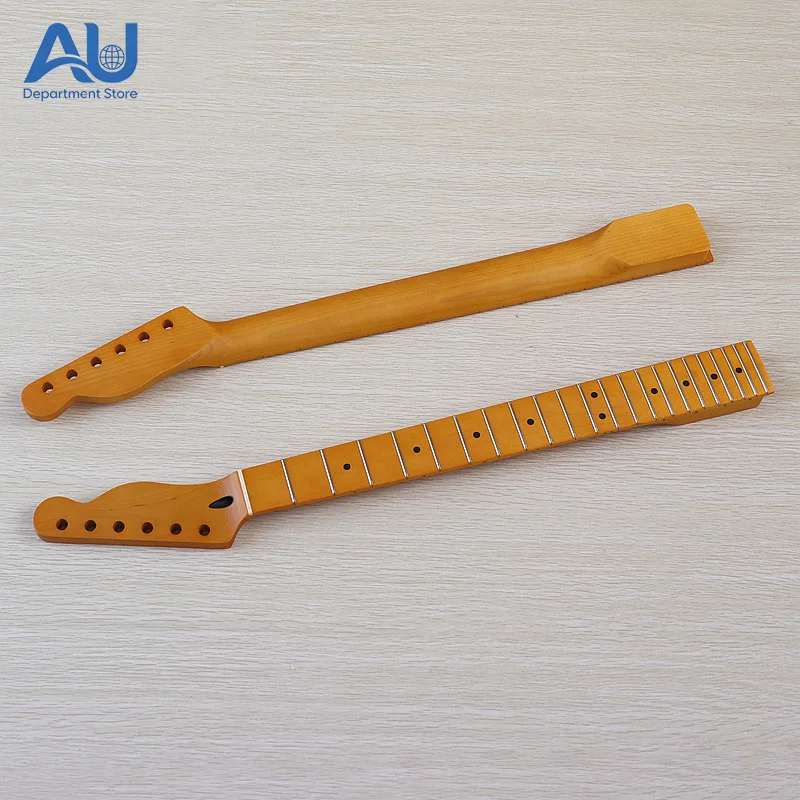 22 Frets TL Neck DIY Electric Guitar Neck 6 Strings Yellow Matte Maple Guitar Handle Modified Guitar Accessories