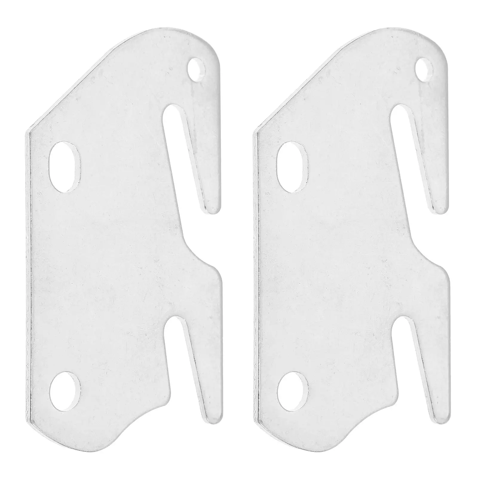 2 Pcs Bed Frame Hardware Accessories Replacement Parts Bunk Hook Plates Connector Silver Brackets Sturdy Rust Prevention