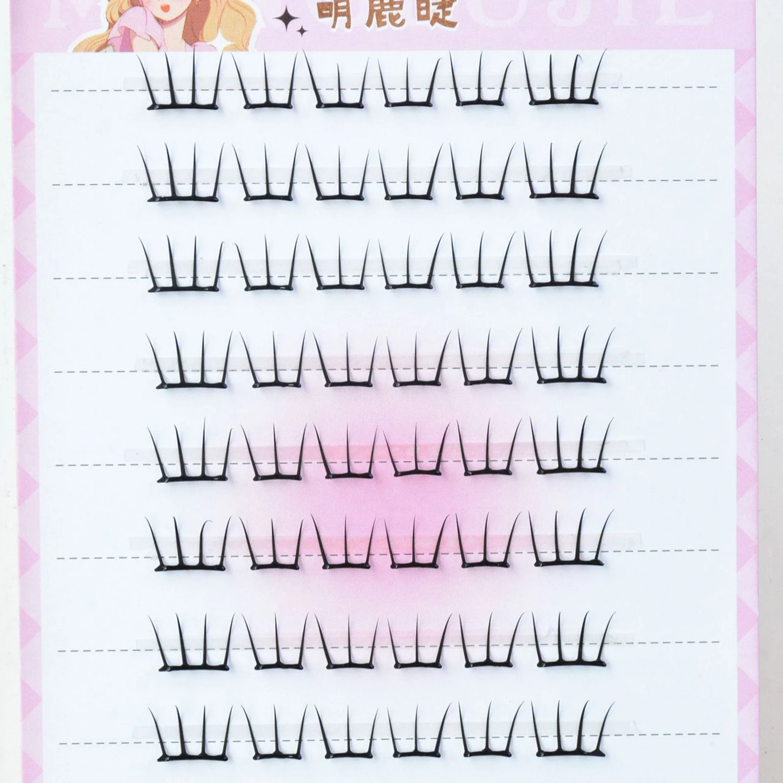 Selbstklebende Cluster-Wimpern, einzelne Wimpern, kein Kleber erforderlich, koreanisches Make-up, DIY-Wimpern, natürliche Comic-Wimpern