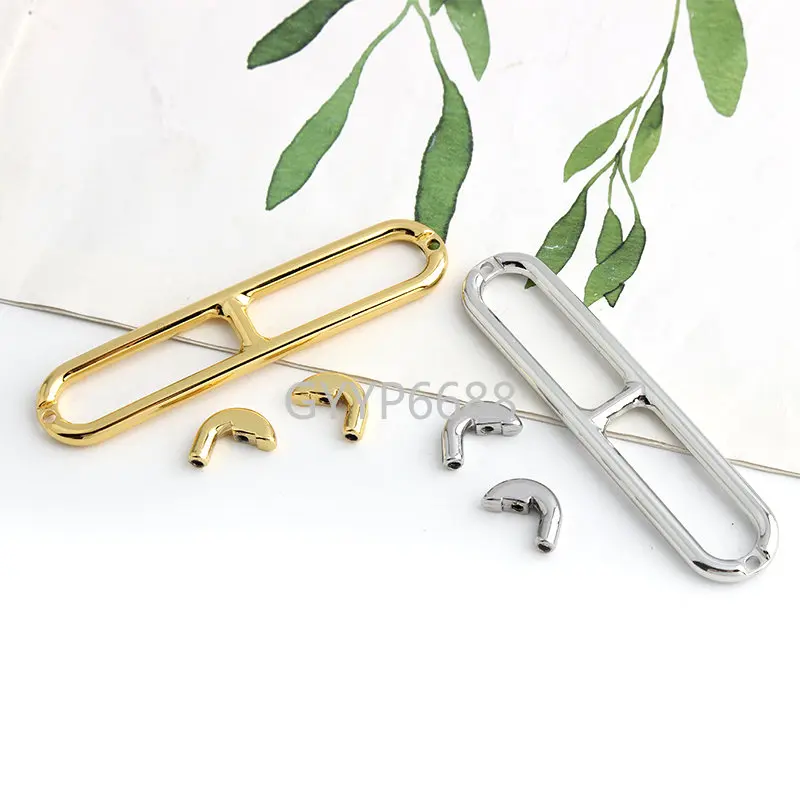 Gold,Chrome MIni Pig Nose Shape Metal Rectangle Locks For Women DIY Leather Craft Handbag Purse Bags Buckle Hardware Accessories