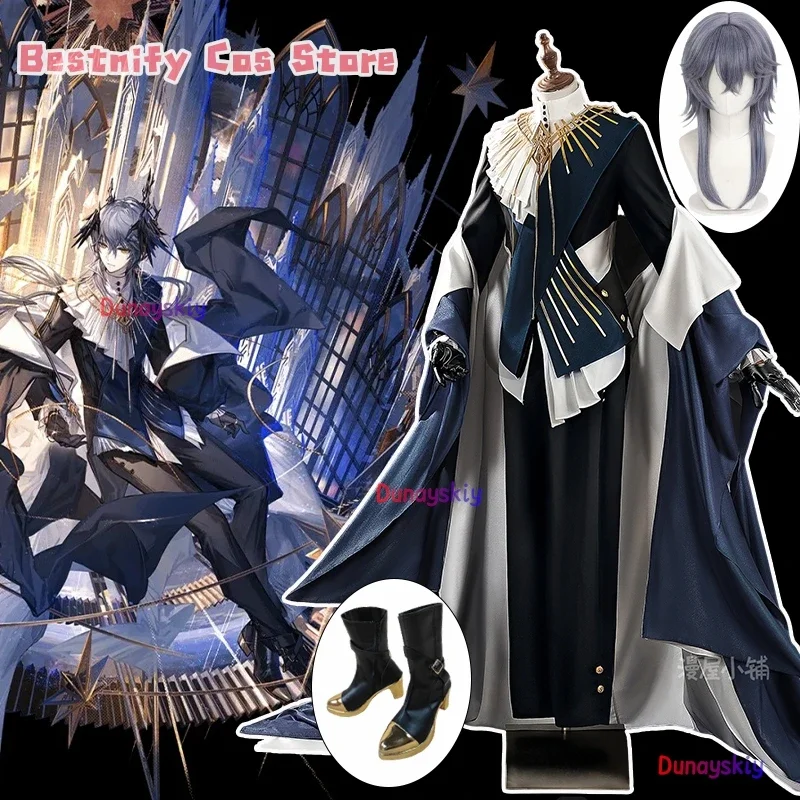 

CosplayArknights Logos Ambience Synesthesia Game 코스프레 Costume Logos Retro Medieval Suit Cloak Set Anime Role-play Shoe Wig Prop