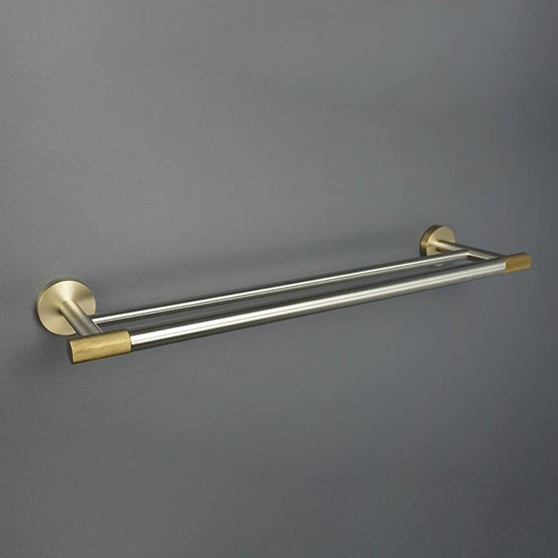 Stainless Steel Brushed and Gold Towel Bar Hook Toilet Paper Holder Toilet Brush Holder Towel Rails Racks Bathroom Accessories