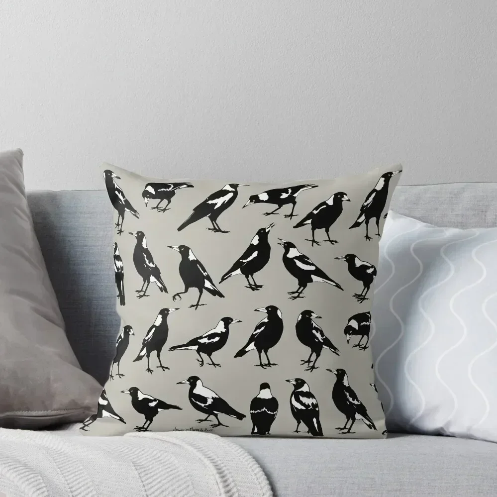 

AUSTRALIAN MAGPIES - tee shirts, other apparel & homewares Throw Pillow Sofa Cushions Cover Pillowcases Bed Cushions pillow