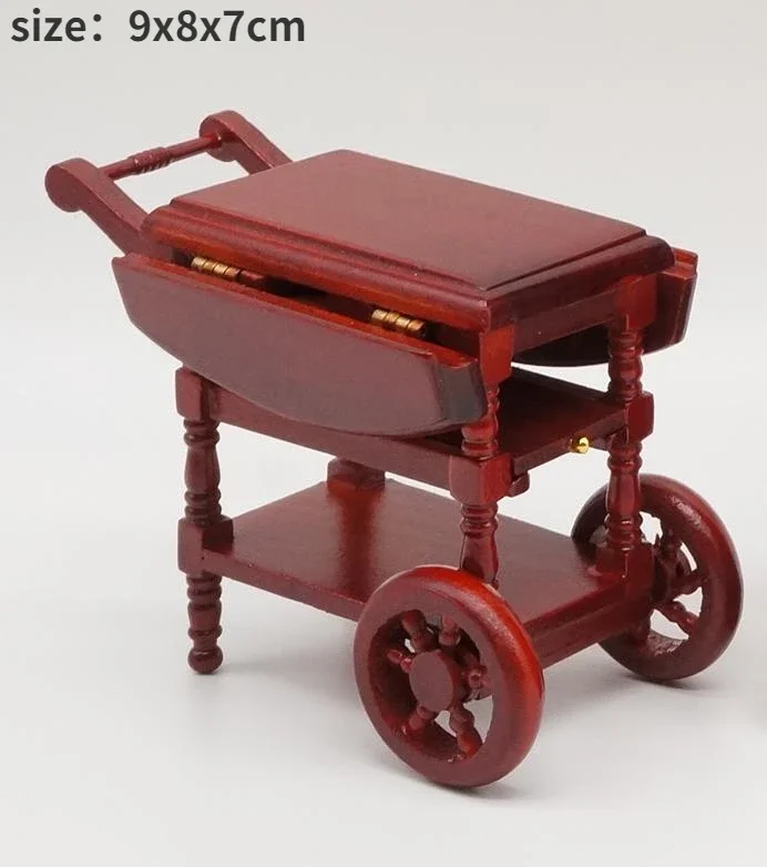 1:12 mini brown retro dining room Mini kitchen mini furniture Restaurant cake stand miniature furniture miniature scene gifts