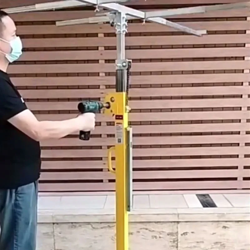 

Portable Rotating Lifting Table 3-in-1 Gypsum Board Lift 4.5M 5M Lifting Height Small Ceiling Tool Plate