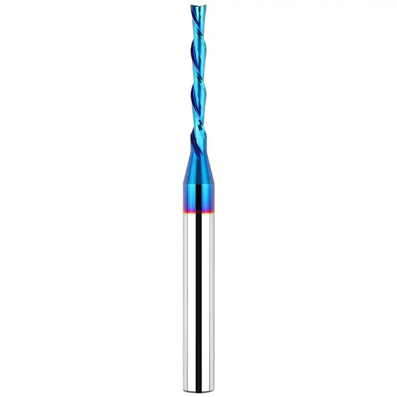 

AA81-1 Pcs CNC Router Bits 1/4 Inch Shank,1/8 Inch Cutting Diameter, Extra Long 3 Inch Solid Carbide For Wood Cut,Carving