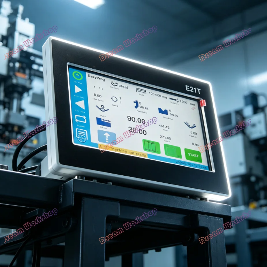 E21T Hydraulic Press Brake Control System; E21 System Upgrade and Retrofit Touchscreen Controller Supports Bending Angles