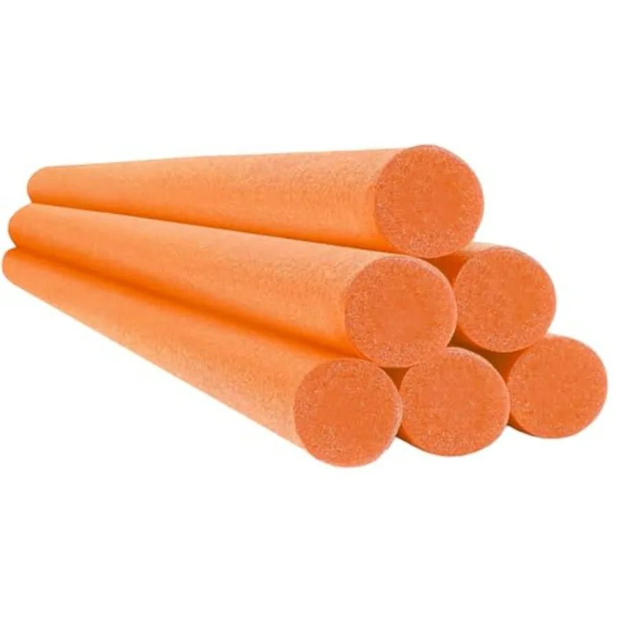

Orange Pool Noodles Swimming Solid Core Foam Tube, Floating Thick Noodles for Floating, Pool Accessories, 52