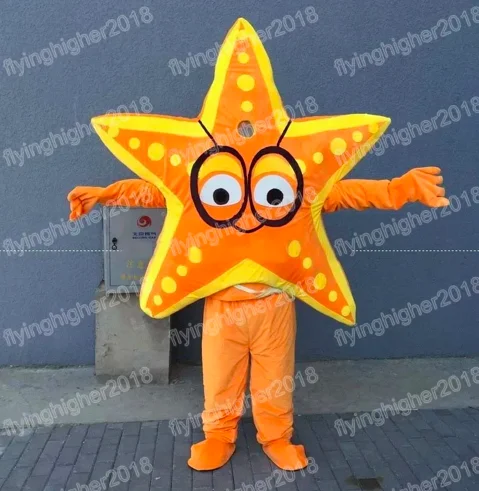 

New Adult Hot Sale Foam Halloween Cute Starfish Cartoon Mascot Costume Plush Christmas Fancy Dress Halloween Mascot Costume