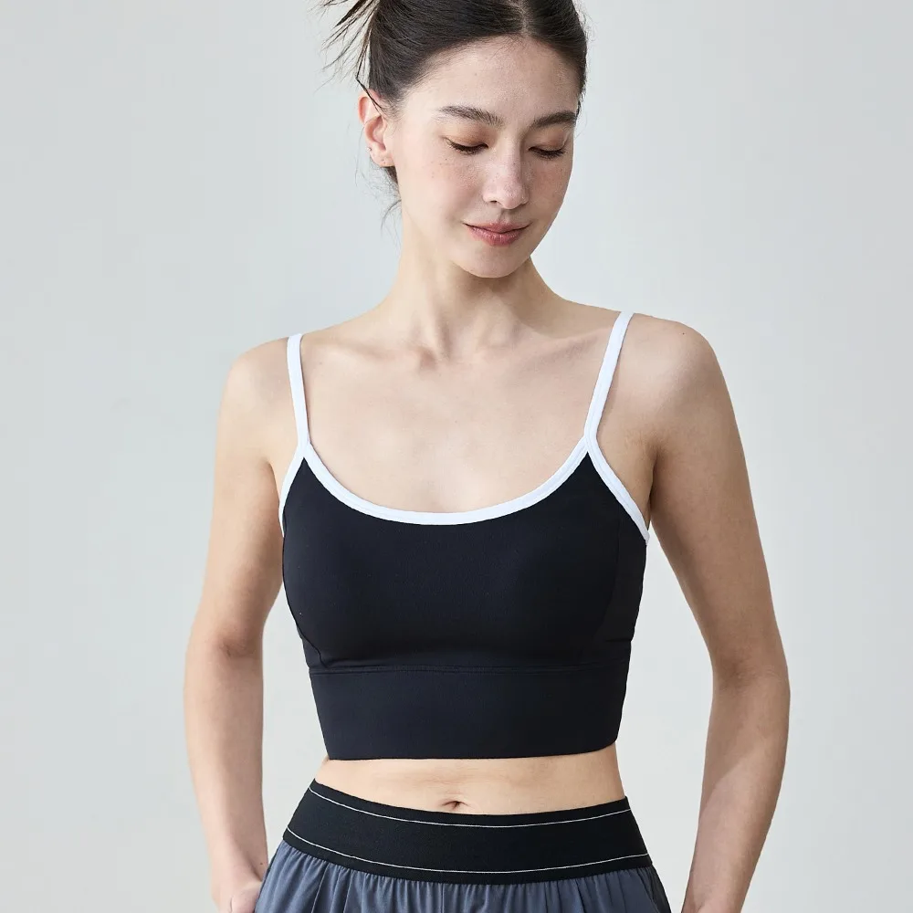 

Contrasting Color Sports Vest Splicing Design Breathable Yoga Underwear Moisture-Wicking Comfortable Fitness Bra Fitness