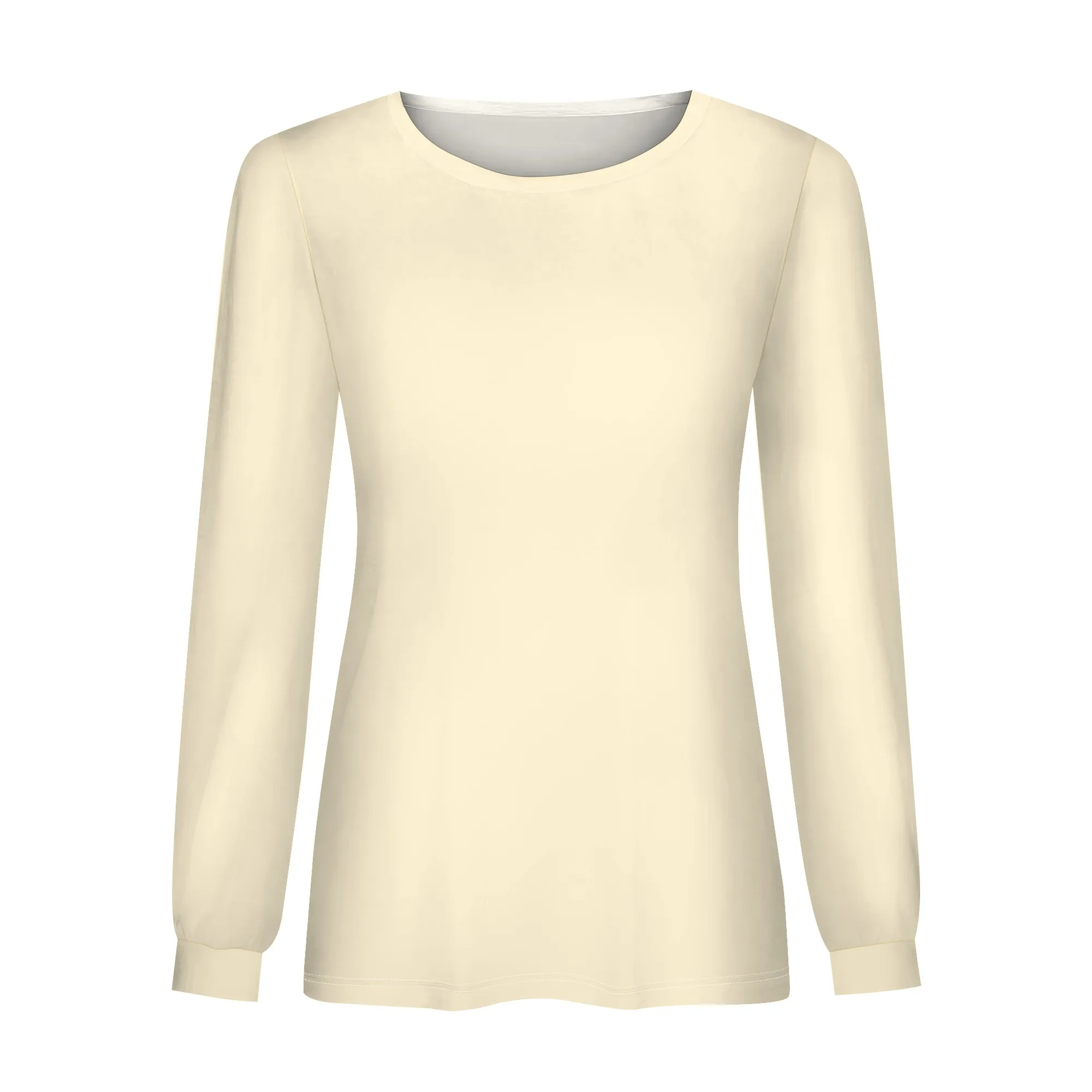 

Womens Long Sleeve Shirts Basic Tee Fall Trendy Spring Top Business Casual Beach Vacation Workout Fashion