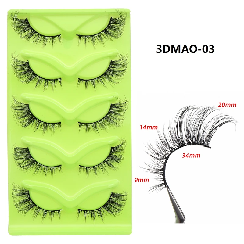 مقاومة للزيت رقيقة الفرقة ذاتية اللصق ملحقات الاصطناعي الثعلب العين كفاف كامل قطاع الرموش لتعزيز ماكياج العين #2