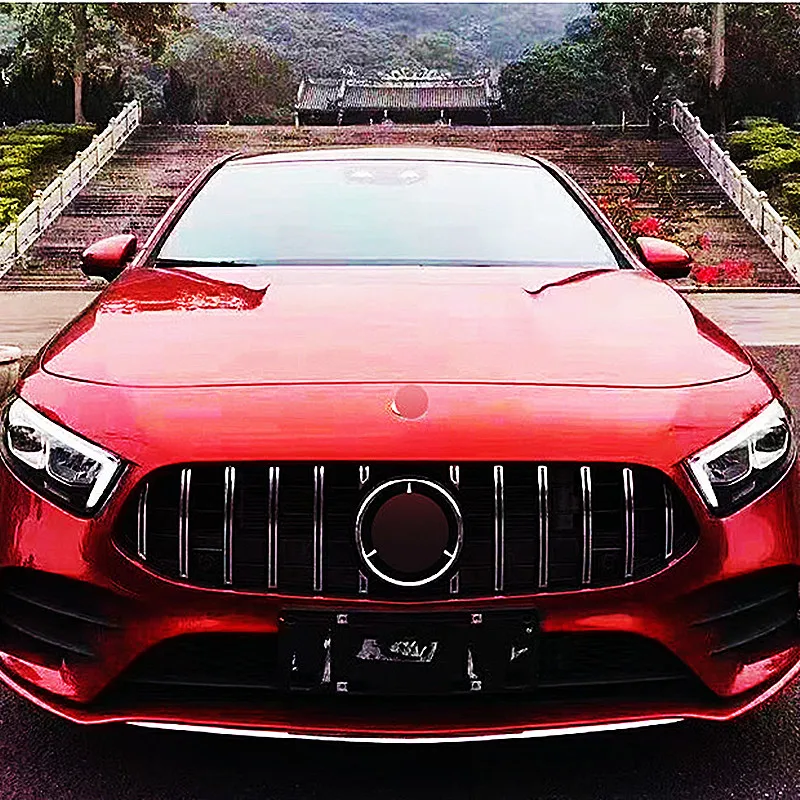 For Mercedes Benz A-Class W177 180 200 220 250 A45 AMG GT Diamond Style Front Grille Racing Grill Mesh Car Tuning Accessories