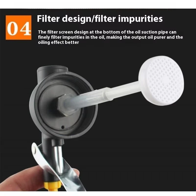 Unit Transparent High-Pressure Pump Oil Dispenser, 250ml Lubricant Can, Plastic Machine Grease Injector