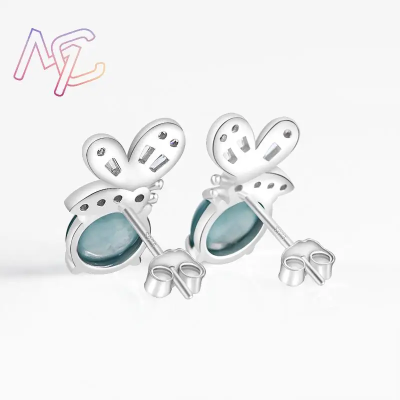 ميانمار الجاديت فراشة أقراط خمر تميمة منحوتة الأحجار الكريمة سحر مجوهرات الأذن مربط الطبيعية البورمية اليشم محظوظ #4