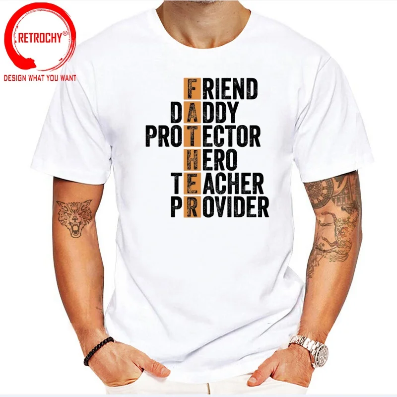Vintage Father Definition T Shirt Men Fashion Trendy Casual Clothing Stylish Tops Tee Shirt Leisure Tshirt Men's T-Shirt
