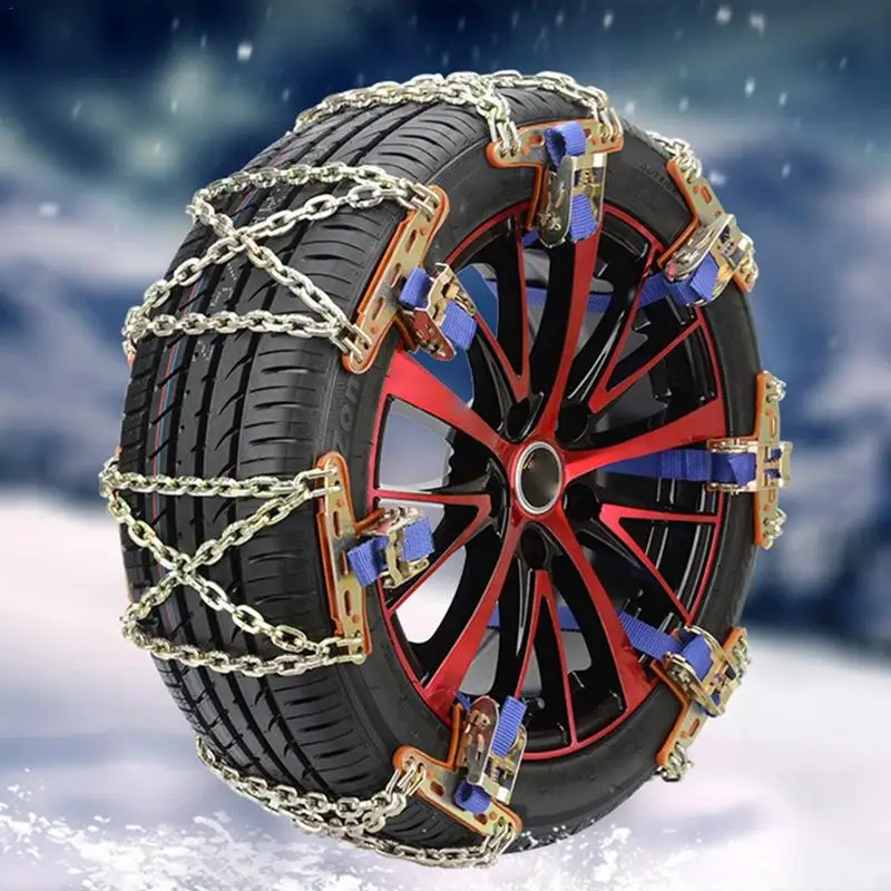 

1/2PCS Universal Car Snow Chain Mud Anti-slip Chain Wheel Tire Belt Stainless Steel Emergency Snow Chains For winter Driving