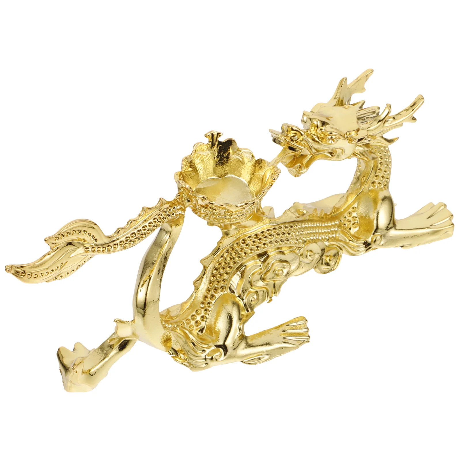 

Dragon Shape Crystal Sphere Holder Gold Metal Stand for Home Decor Lucky Ornament Display Base Auspicious Desktop Decoration