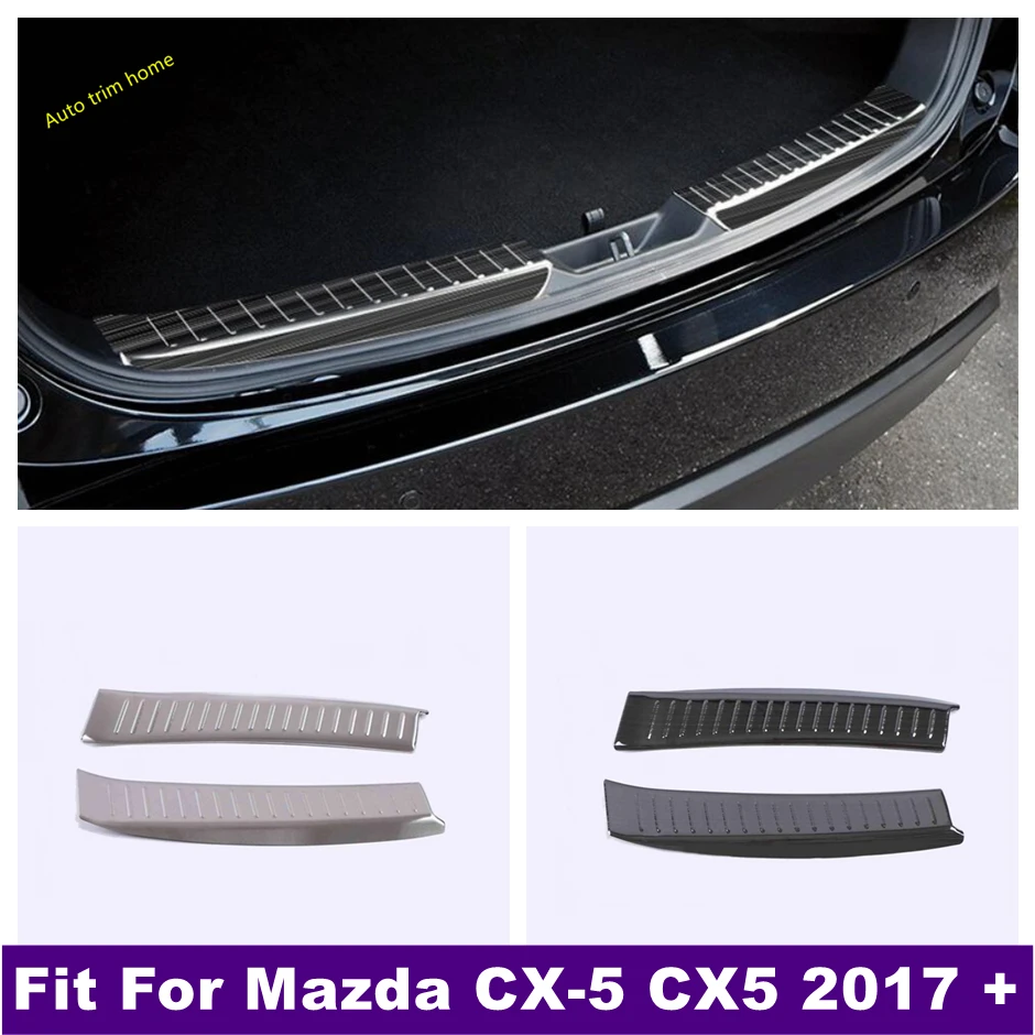 

Car Rear Trunk Bumper Sill Plate Protector Plate Sill Trunk Guard Cover Trim For Mazda CX-5 CX5 2017 - 2023 Silver Accessories