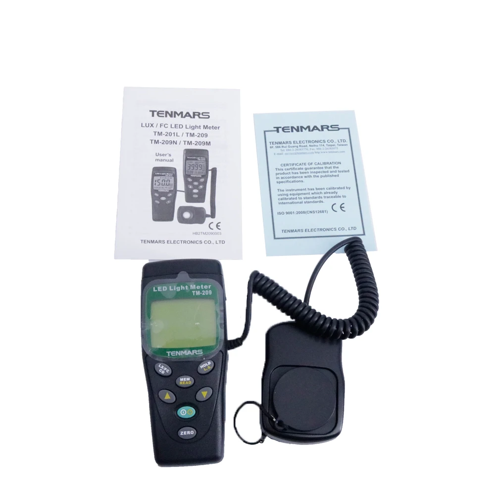 TENMARS TM-209 Digital LED Lightness Tester 400,000 Lux Meter LUX/FC Tester