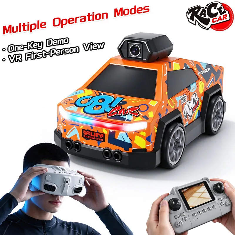 C8 Drift Spray RC Car With HD Camera 1:32 2.4G High-Speed Remote Control Drift ​​Racing Photography Vehicle With LED headlights
