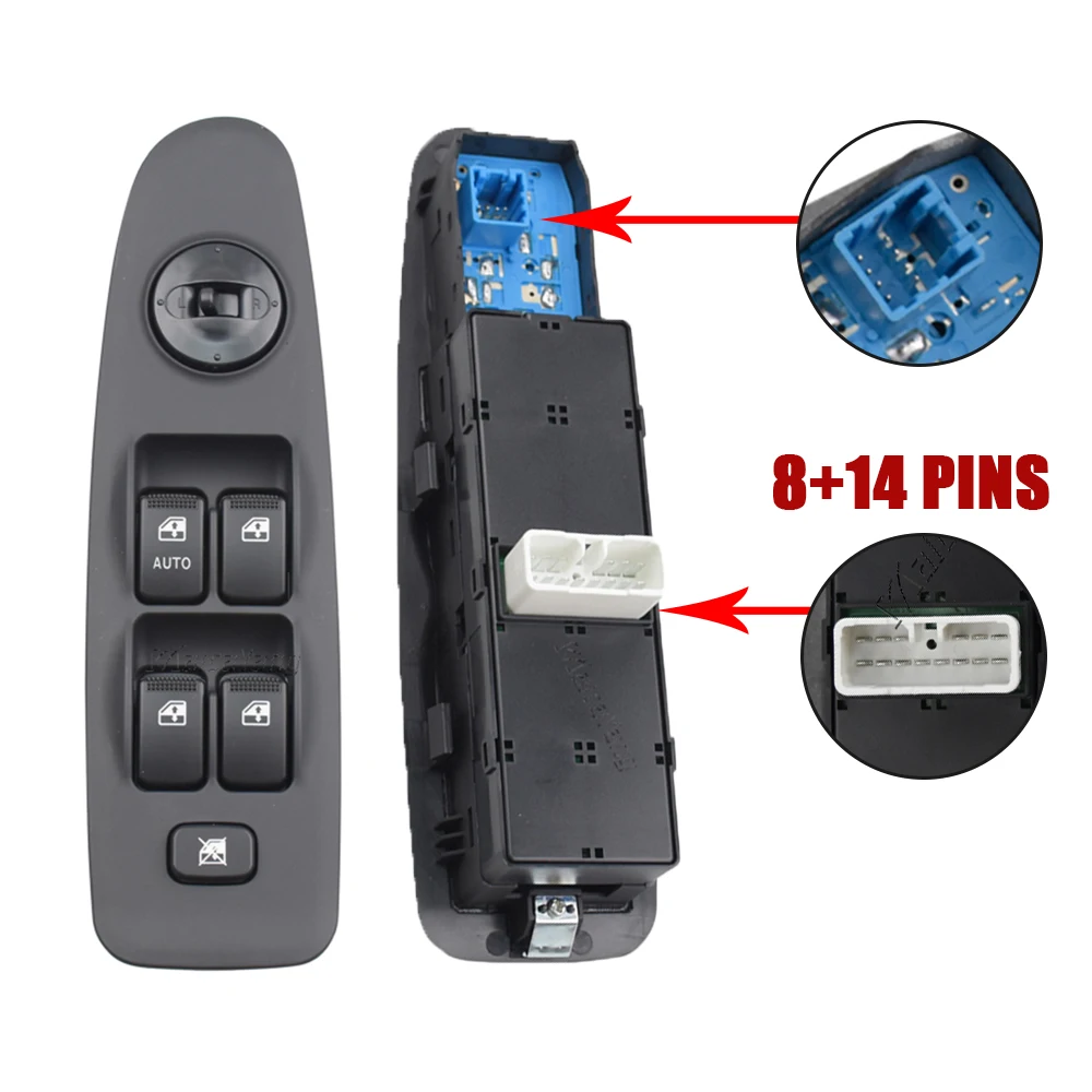 Front Left Electric Master Power Window Switch Control 93570-2D000 93570-2D100 For Hyundai Elantra 2001 2002 2003 2004 2005 2006