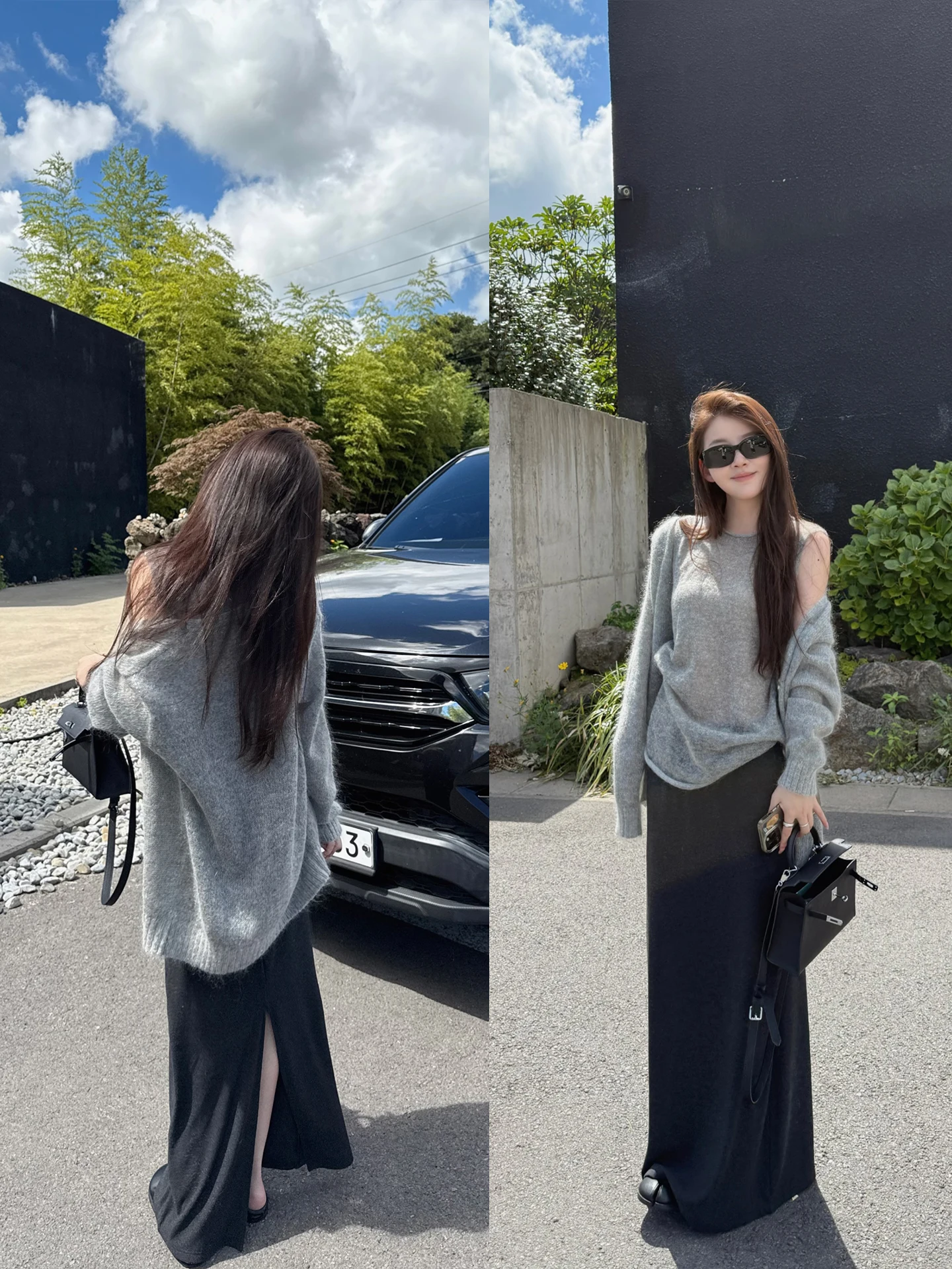 

Here Yaya op Nian Nian Ruo Ruo Masa Trousers Soft Plu Feel Basic Paper Person f Skirt Casual mid Waist H pe Loose Fit