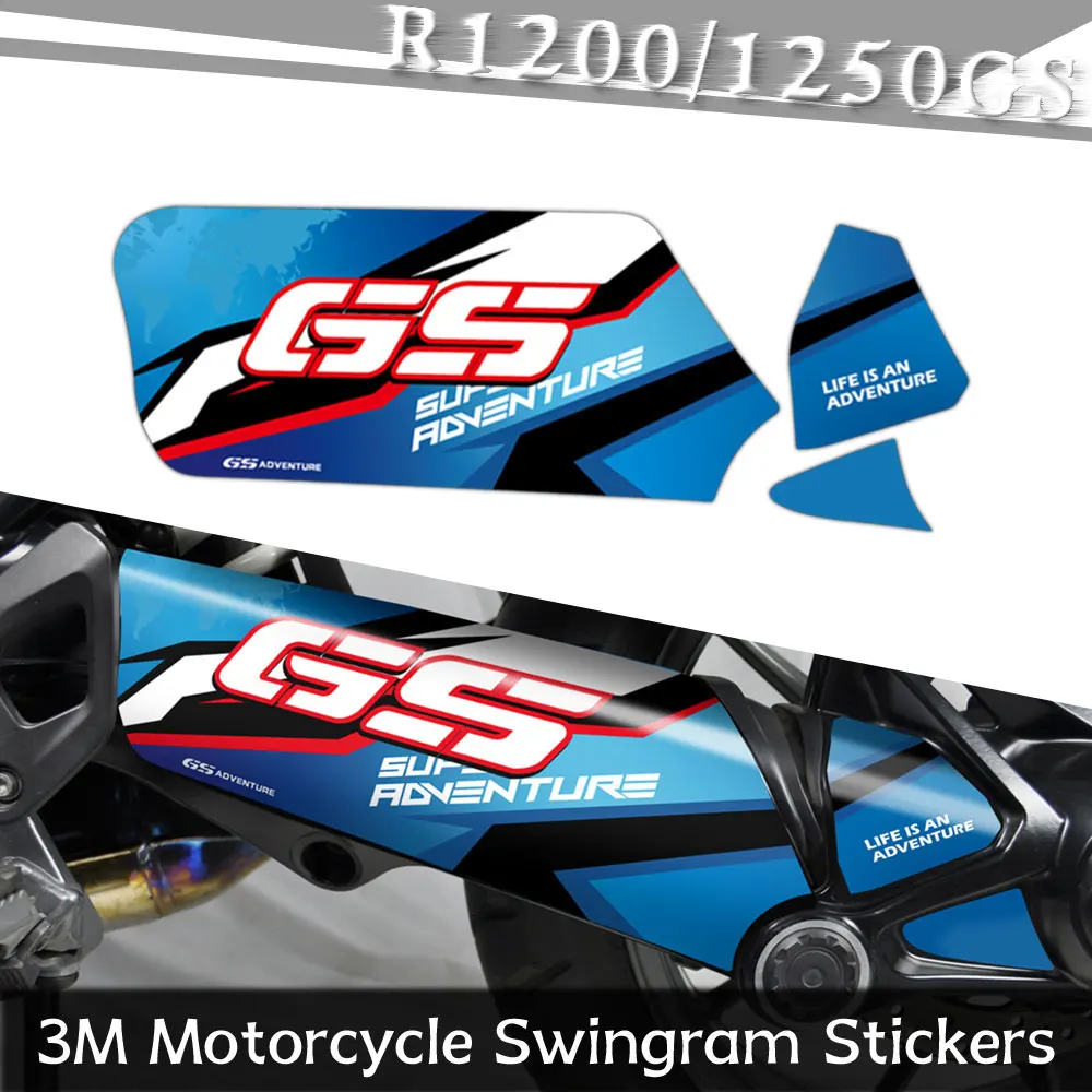 Motorcycle Swingarm 3M Decal Adventure Triple Black Waterproof Sticker Accessories For R1250 GS/Adv19-22 R1200 GS/GSA13-18 r1250