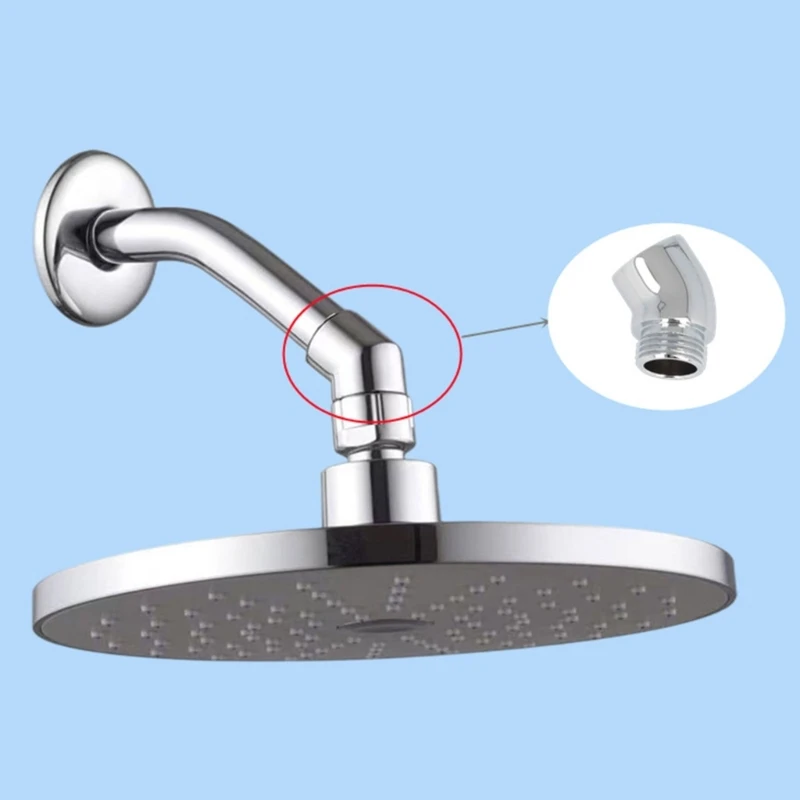 652F Shower Head Elbow 30°Angle Adapter Shower Arm Elbow Universal Interface for Hand Showers and Wall-mounted Showers