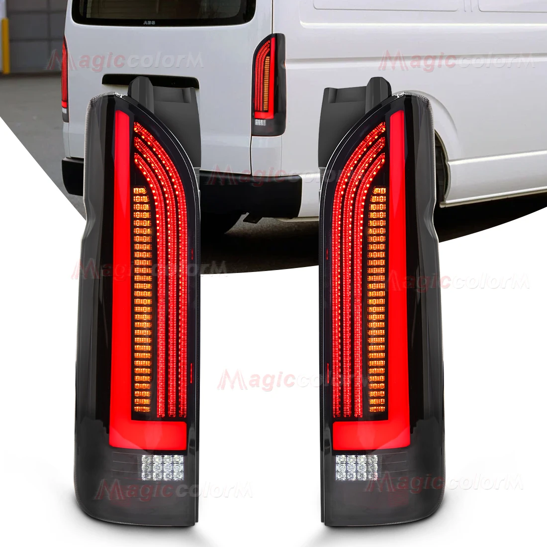 

LED Tail Light Assembly For Toyota Hiace 2005 2006 2007 2008 2009 2010-2018 Brake Warning Lamp Turn Signal Tail Light 12V