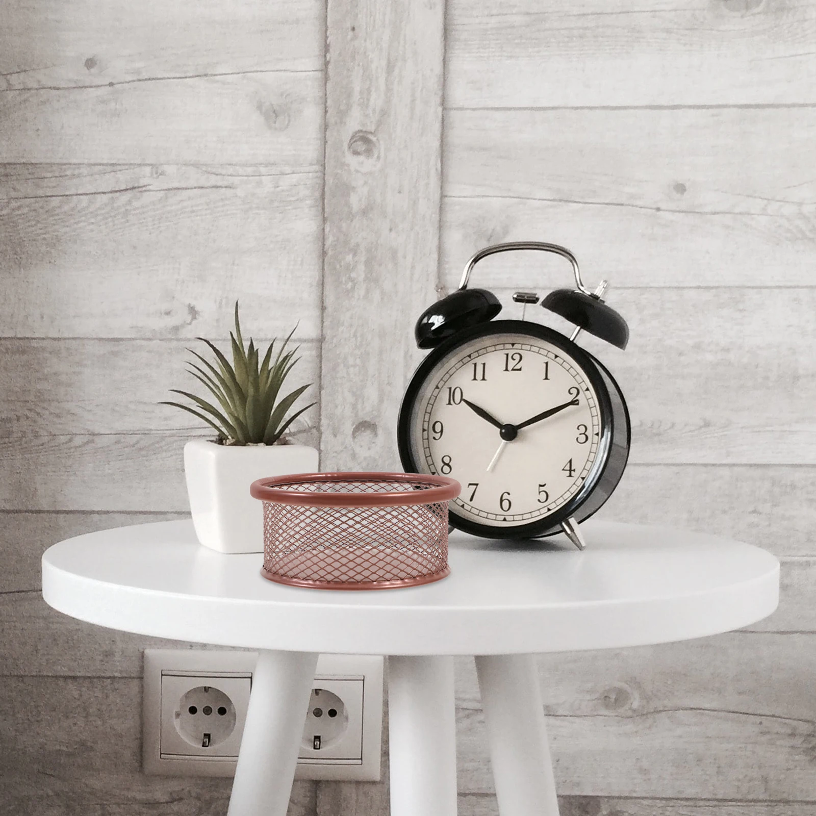 

4pcs Metal Mesh Paper Clip Holder Storage Box Desktop Organizer For Office Supplies Binder Holders Stationery Container Magnetic