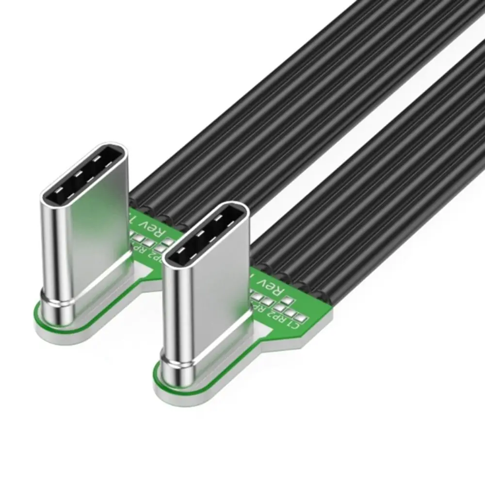 Doppelköpfiges Schnellladekabel, Anti-Oxidation, flexibel, flach, Schnellladedatenkabel, Rohrbiegung, Datenkabel