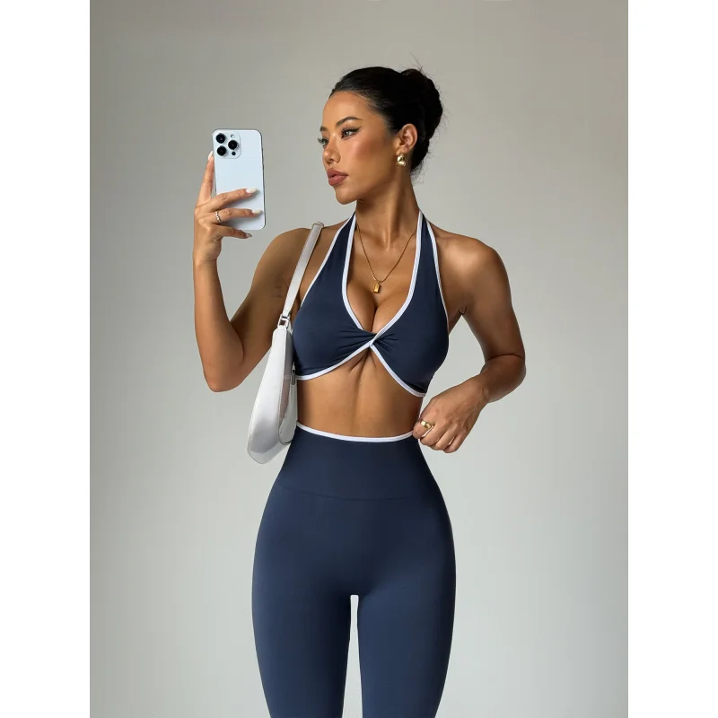 

FUBEIKE Women Bra Leggings Workout Tight Summer Sportswear Woman Gym Sport Outfit For Woman Outdoor Sportswear For Women