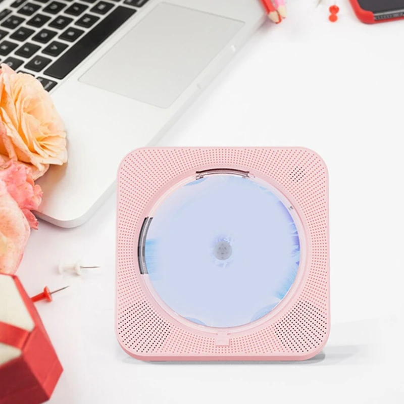 مشغل أقراص مضغوطة محمول KC-718 - بلوتوث، مكبرات صوت مزدوجة، راديو FM، USB، وضع سماعة الرأس، صوت ستيريو