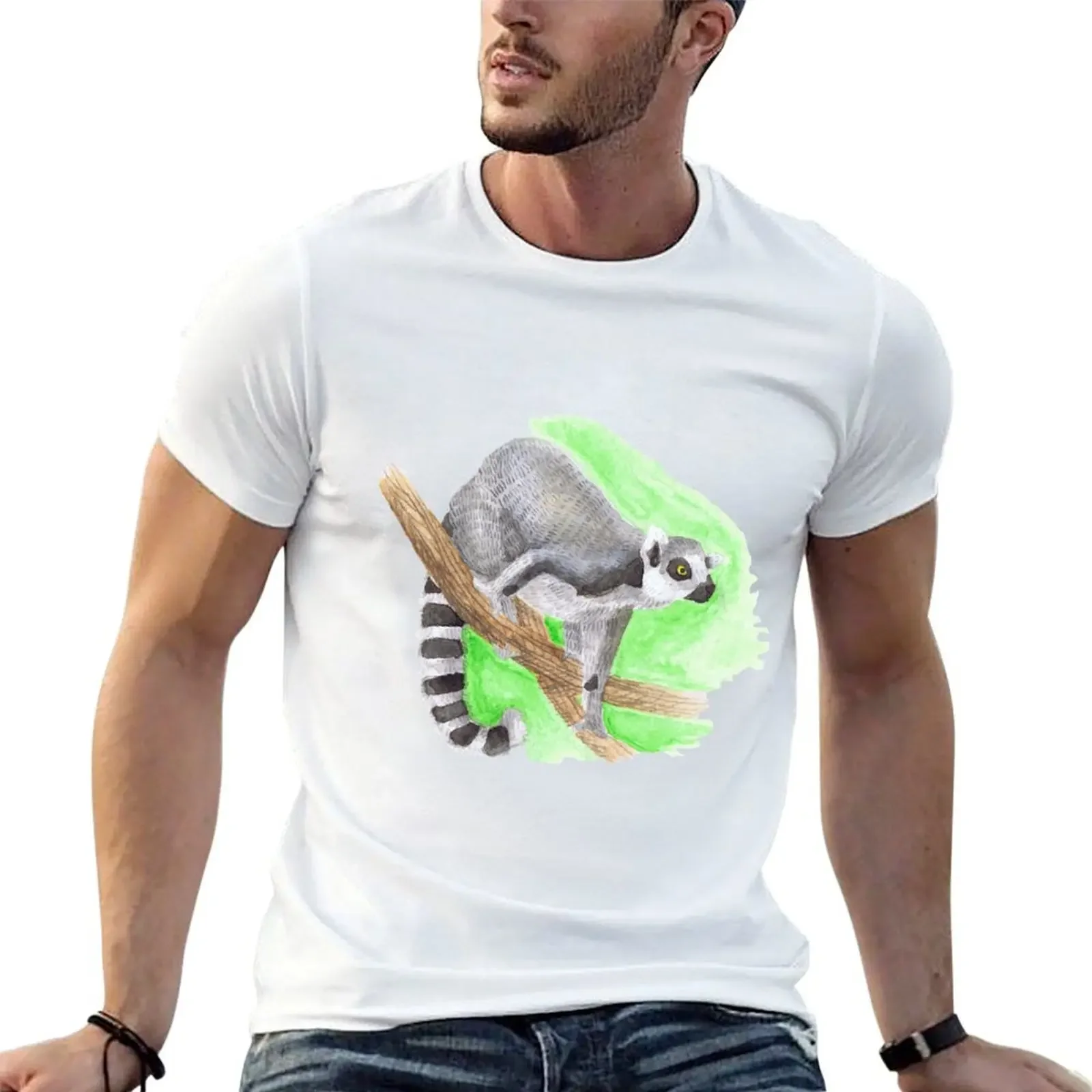 

ring-tailed lemur T-Shirt anime t shirts cheap stuff sweat t shirts for men cotton