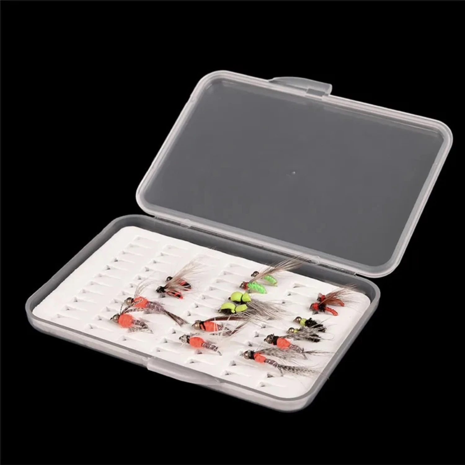 1Pcs Waterproof Fly Fishing Lure Bait Trout Flies  Box Case Container Transparent Ultra-thin Fly Hook Box Fishing Tackle Maap