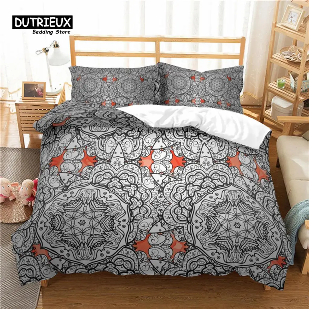 

Luxury 3D Bohemian Mandala Print Home Living Comfortable Duvet Cover Pillowcase Kid Bedding Set Queen and King EU/US/AU/UK Size