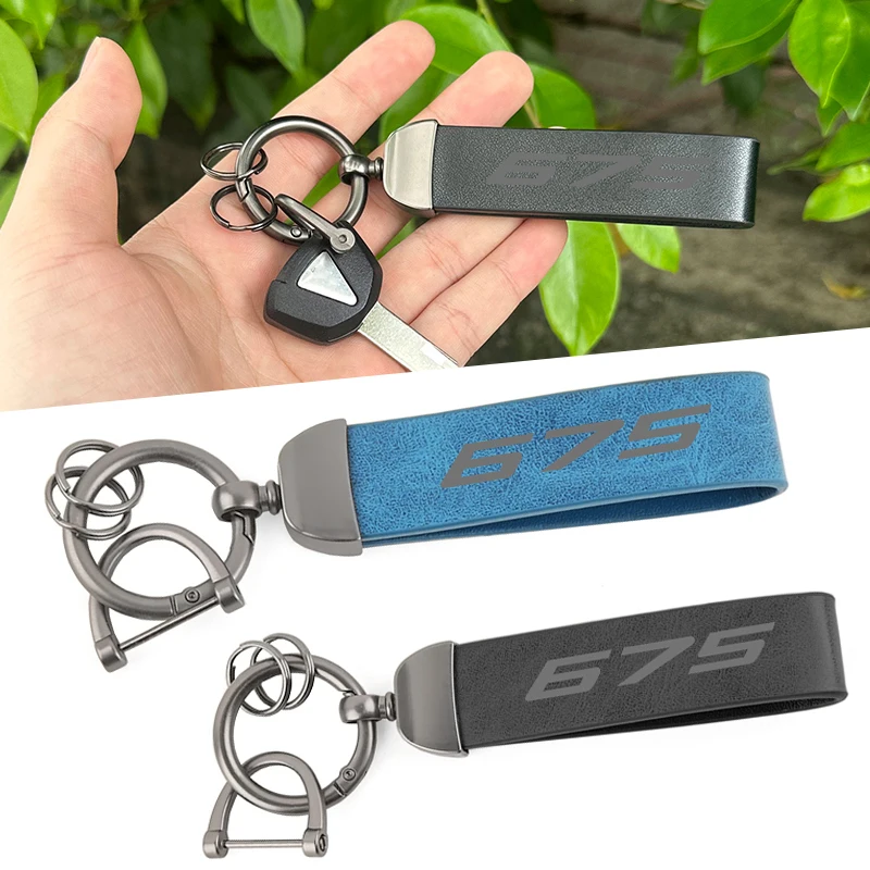 For CFMOTO 675NK 675sr 675sr-r 675 SR SR-R NK 2024 2025 2026 Motorcycle Accessories leather rope Keychain Keyring key ring